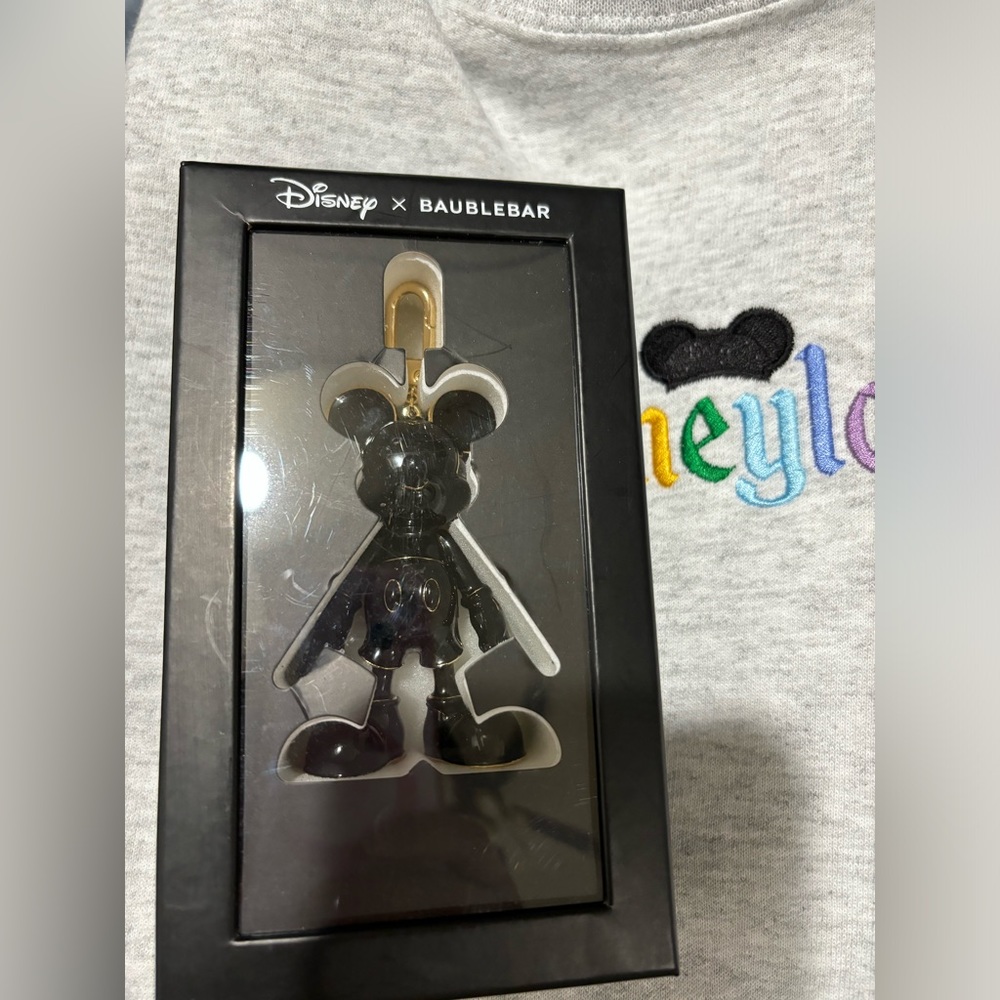 baublebar mickey keychain charm in Black